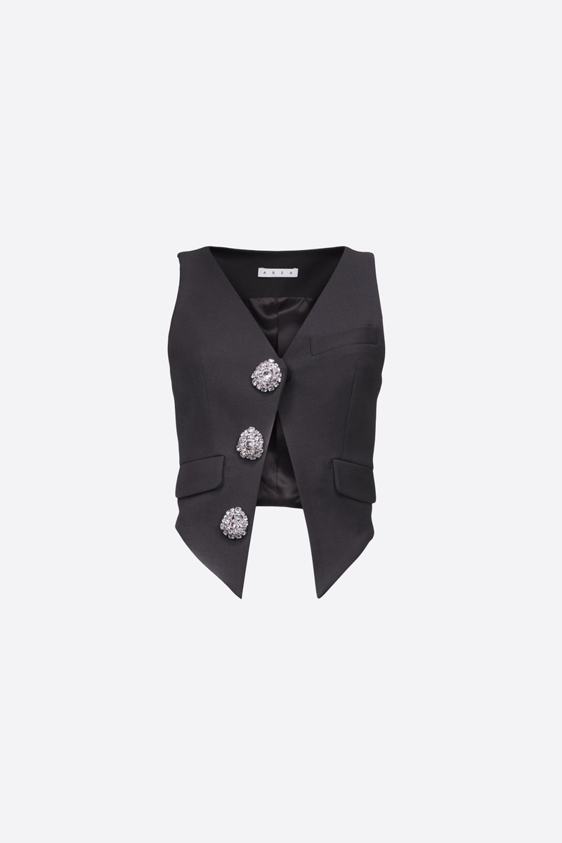 CRYSTAL BUTTON GILET - 1
