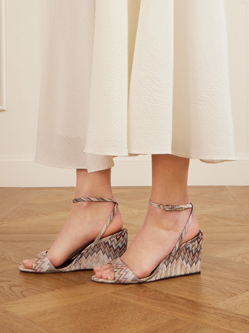 Missoni Julie Striped Woven Sandals outlook