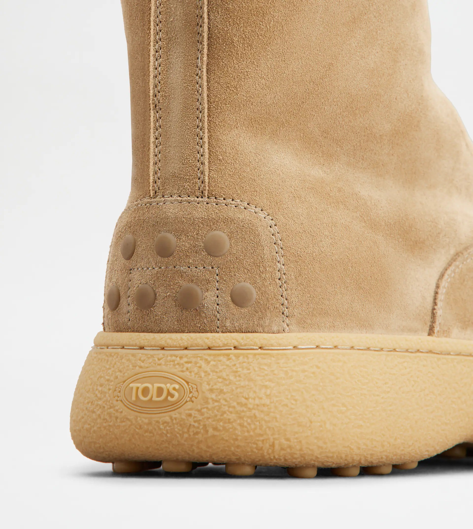 TOD'S W. G. LACE-UP ANKLE BOOTS IN SUEDE - BEIGE - 5