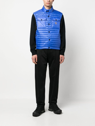 Moncler logo-patch quilted gilet outlook
