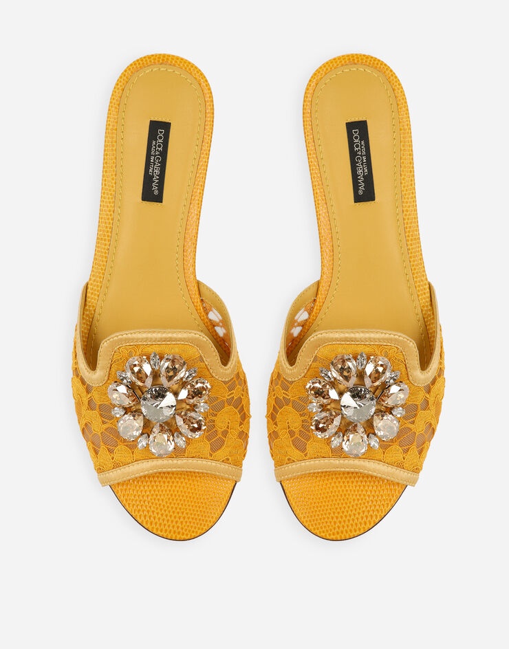 Lace slip-ons with crystals - 4