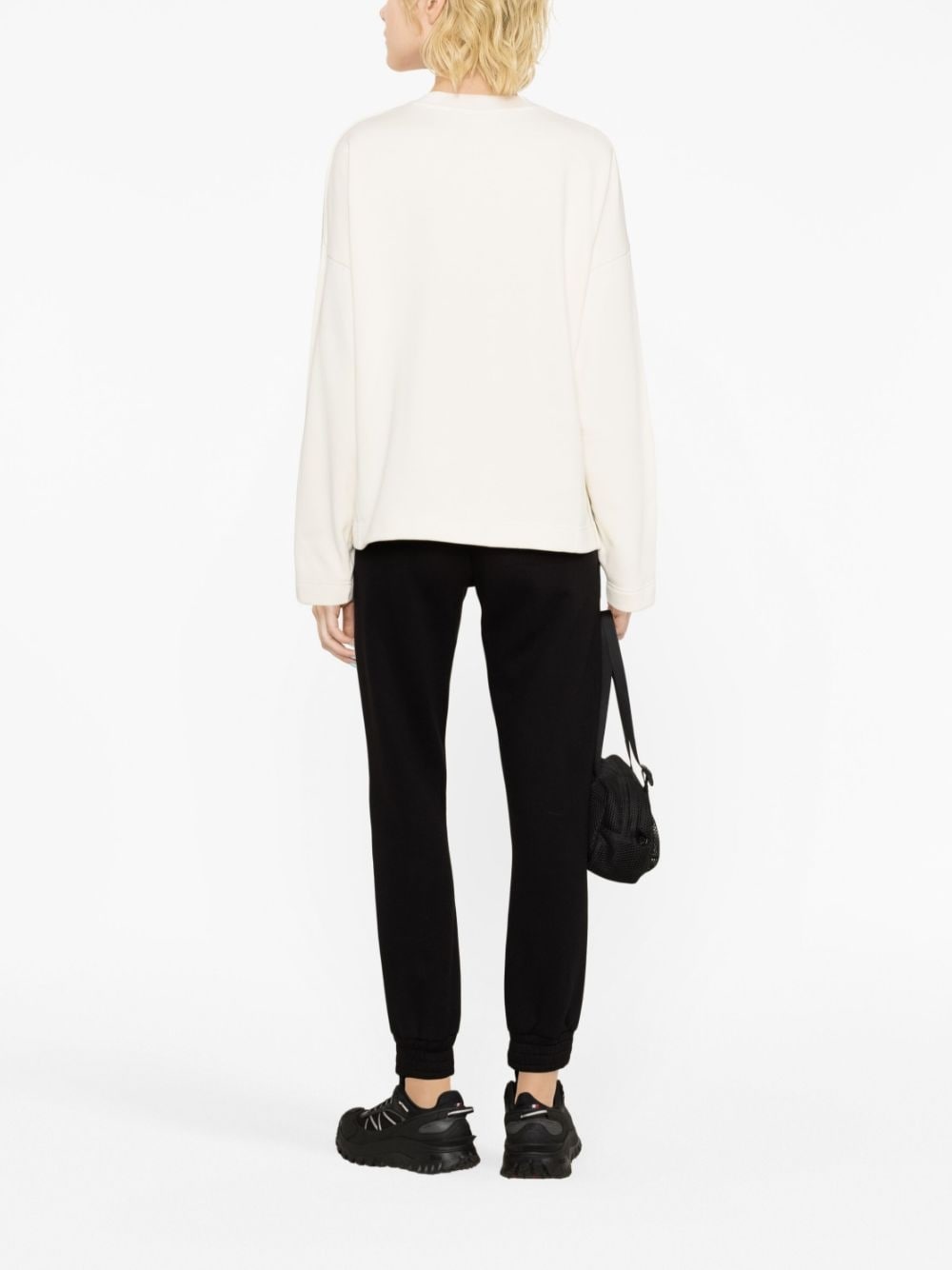 logo-embroidered cotton sweatshirt - 3