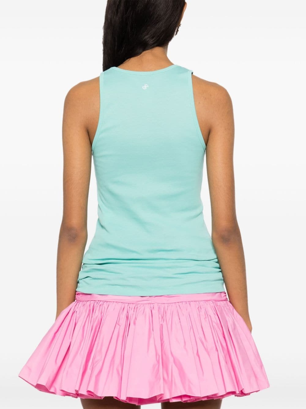 logo-print cotton top - 4