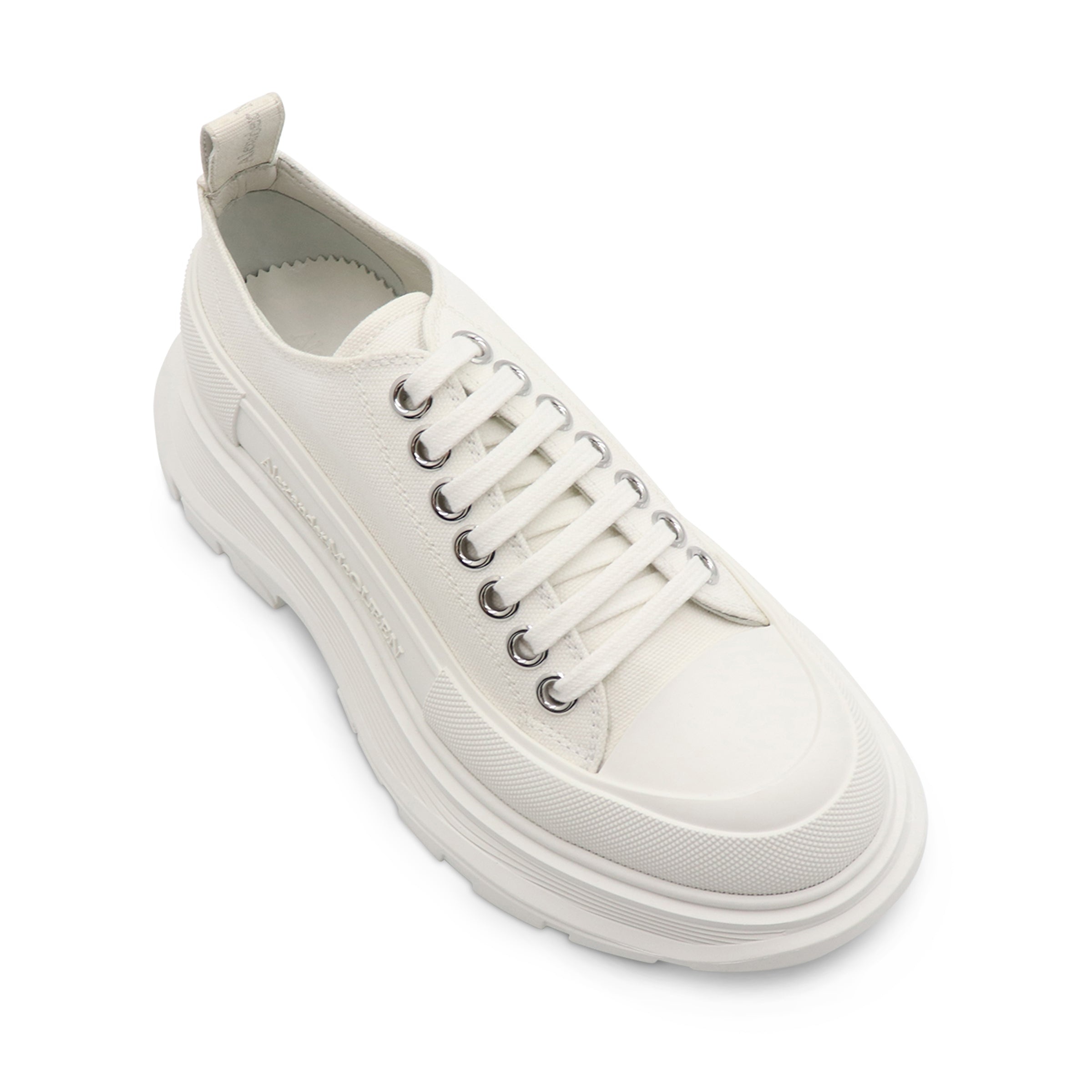Tread Slick Canvas Lace-Up Shoes in White - 3