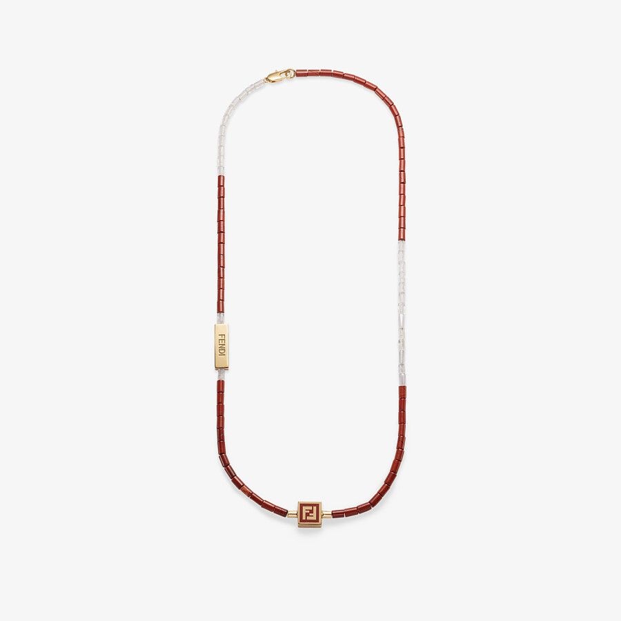 Necklace in shades of red - 1