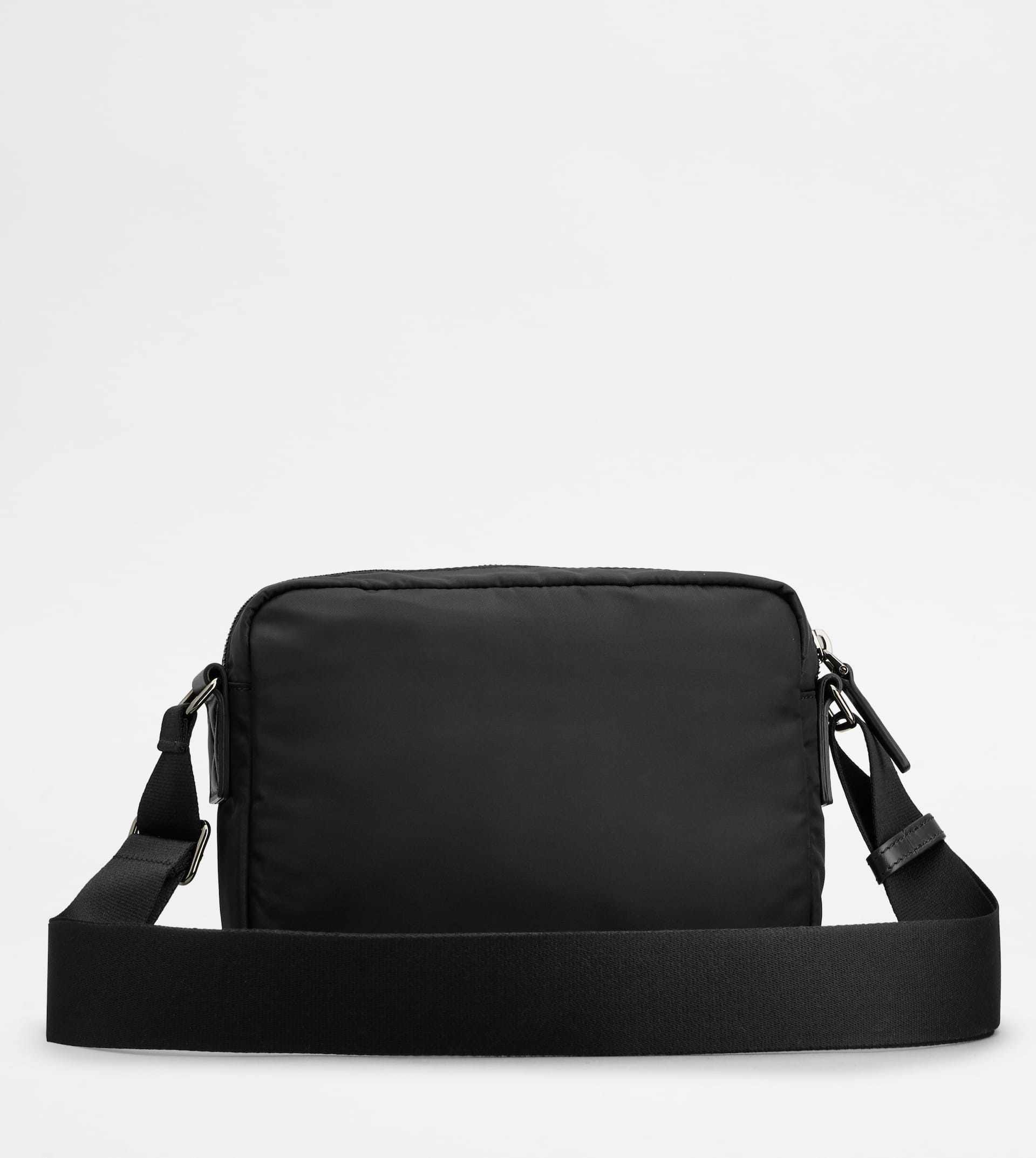 MESSENGER BAG IN FABRIC AND LEATHER MINI - BLACK - 3
