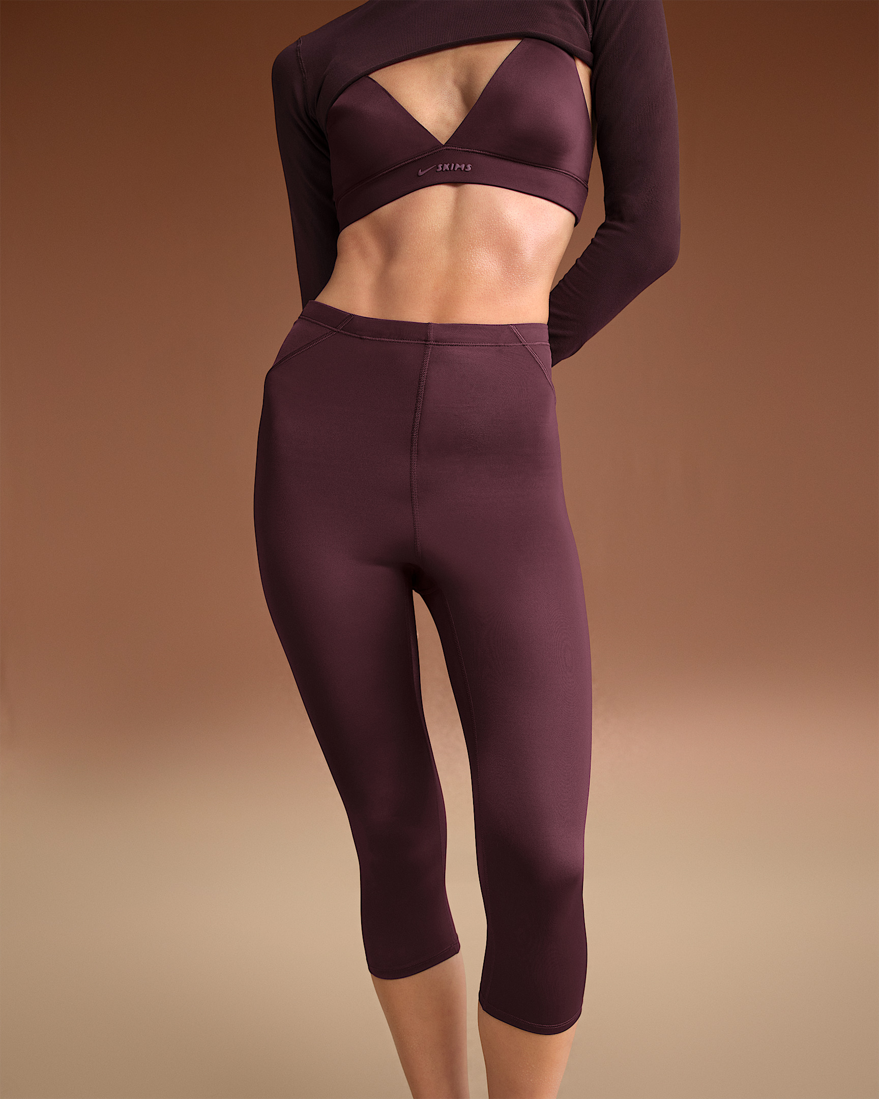 NikeSKIMS Shine Women's High-Waisted 17" Leggings with Drawcord - 2