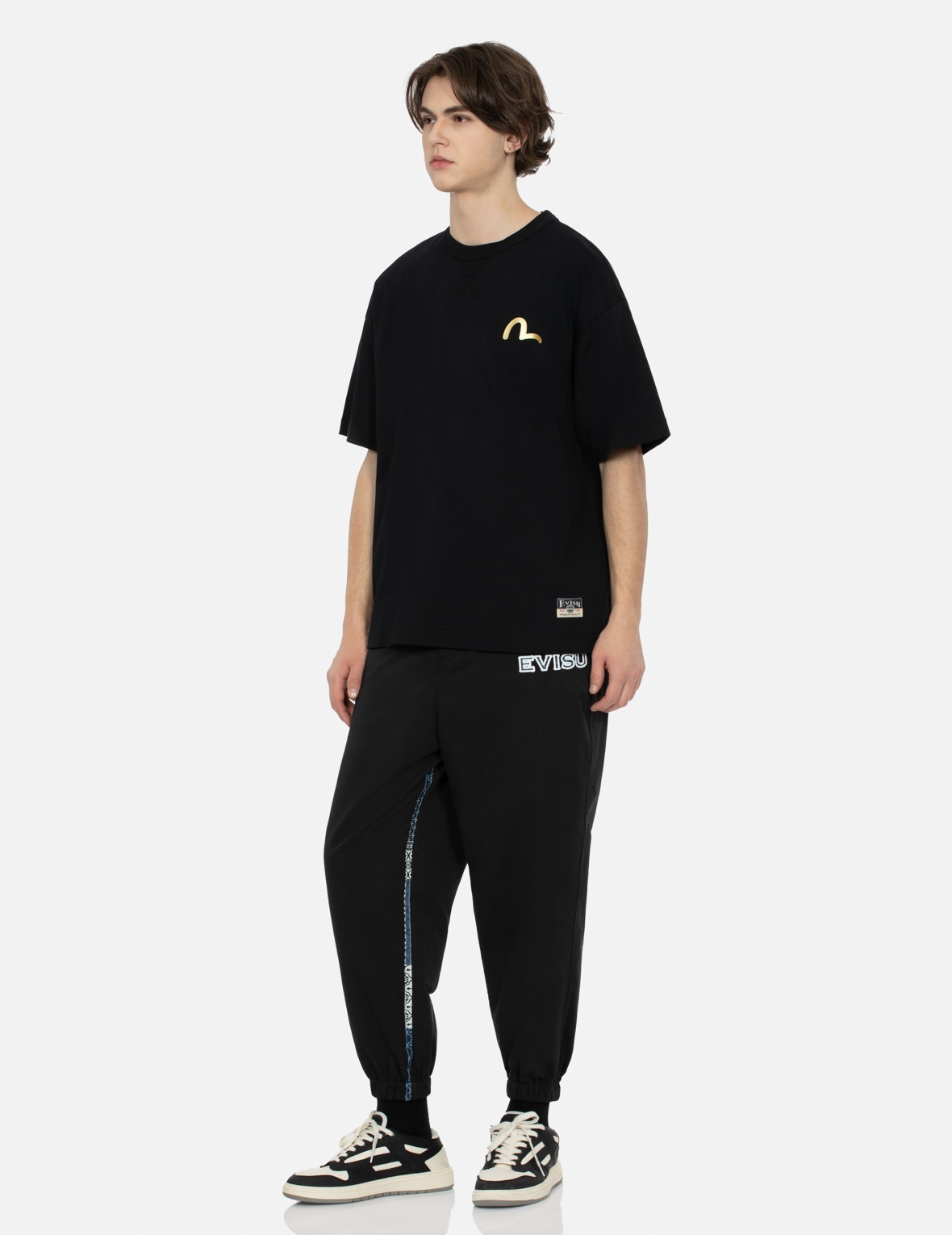 LOGO AND SEAGULL PATCHWORK APPLIQUÉ LOOSE FIT JOGGERS - 3