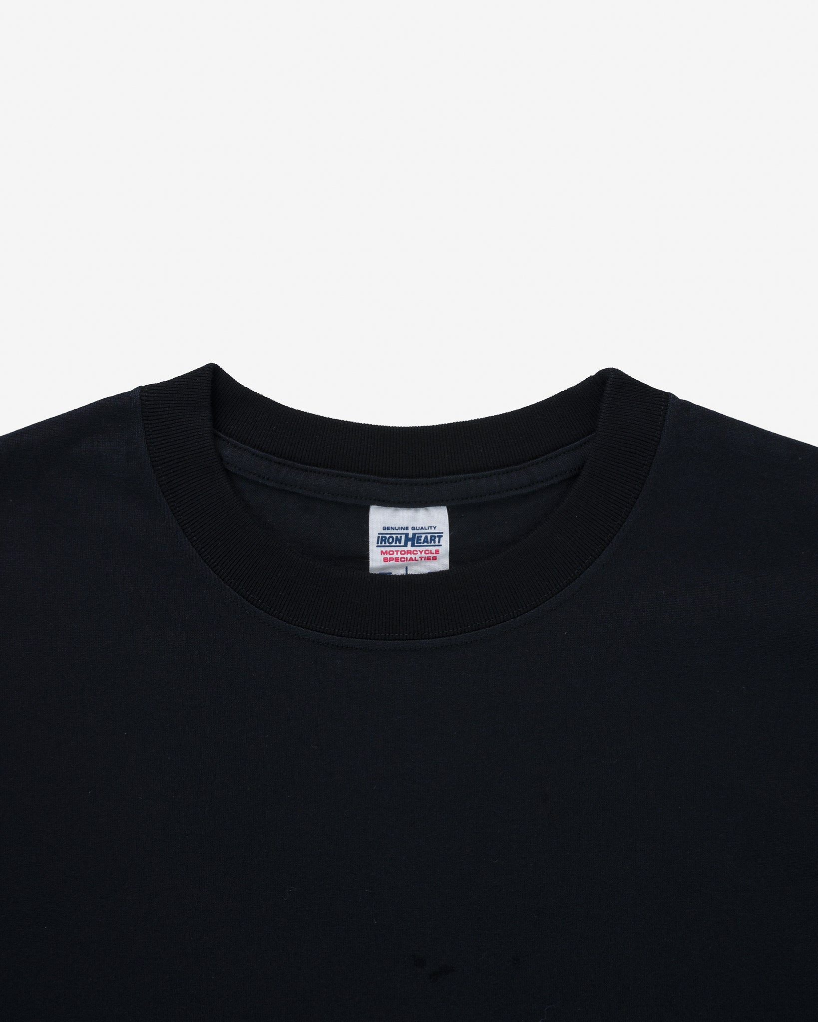 IHTB-11-BLK 7.5oz Cotton Long-Sleeved Crew Neck Border Tee - Black Body with Striped Arms - 6