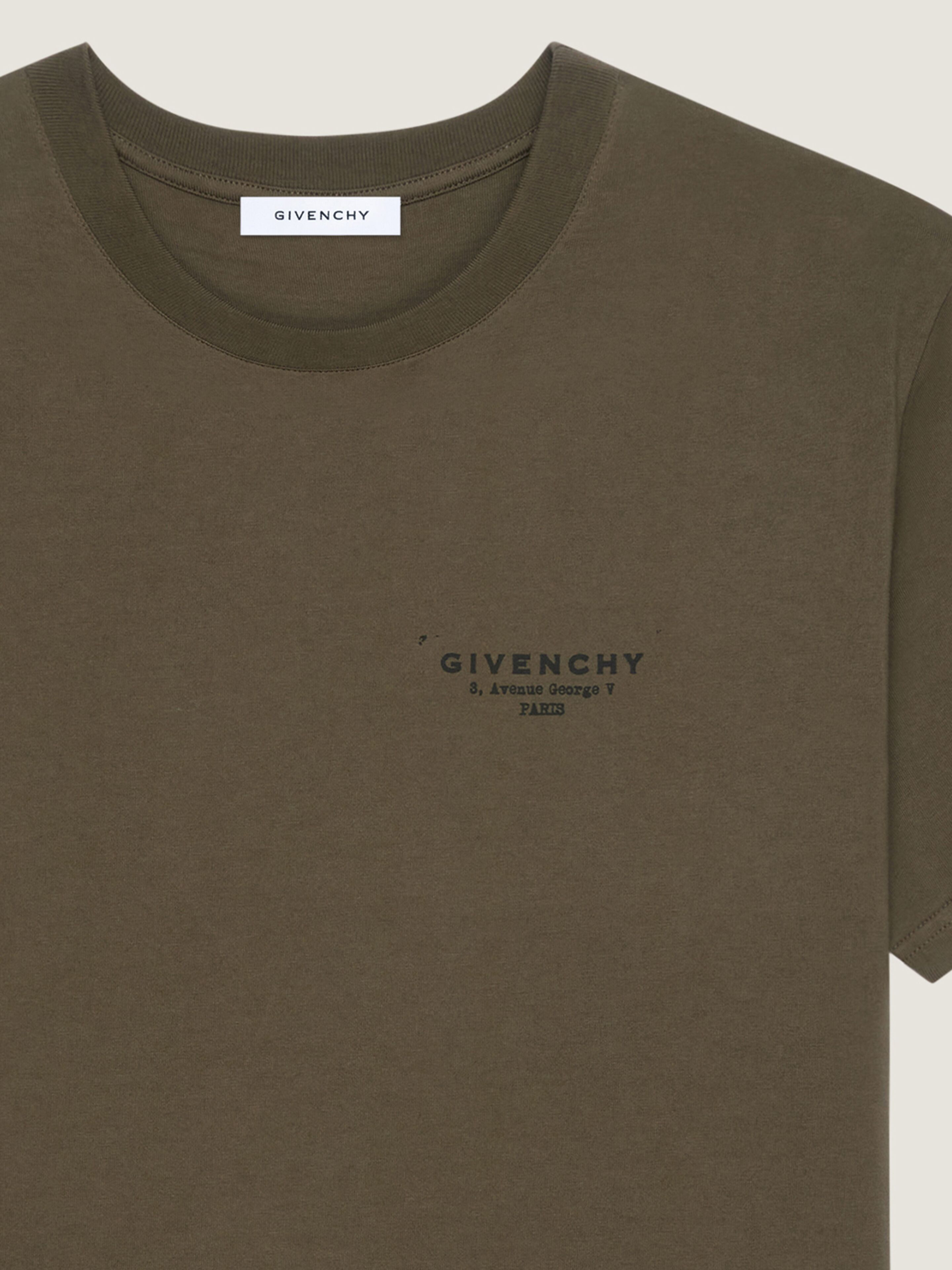 T-SHIRT IN COTTON WITH GIVENCHY STAMP PRINT - 2