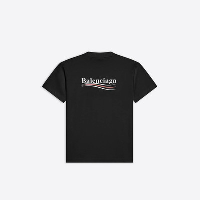 BALENCIAGA Women's Political Campaign T-shirt Small Fit in Black outlook