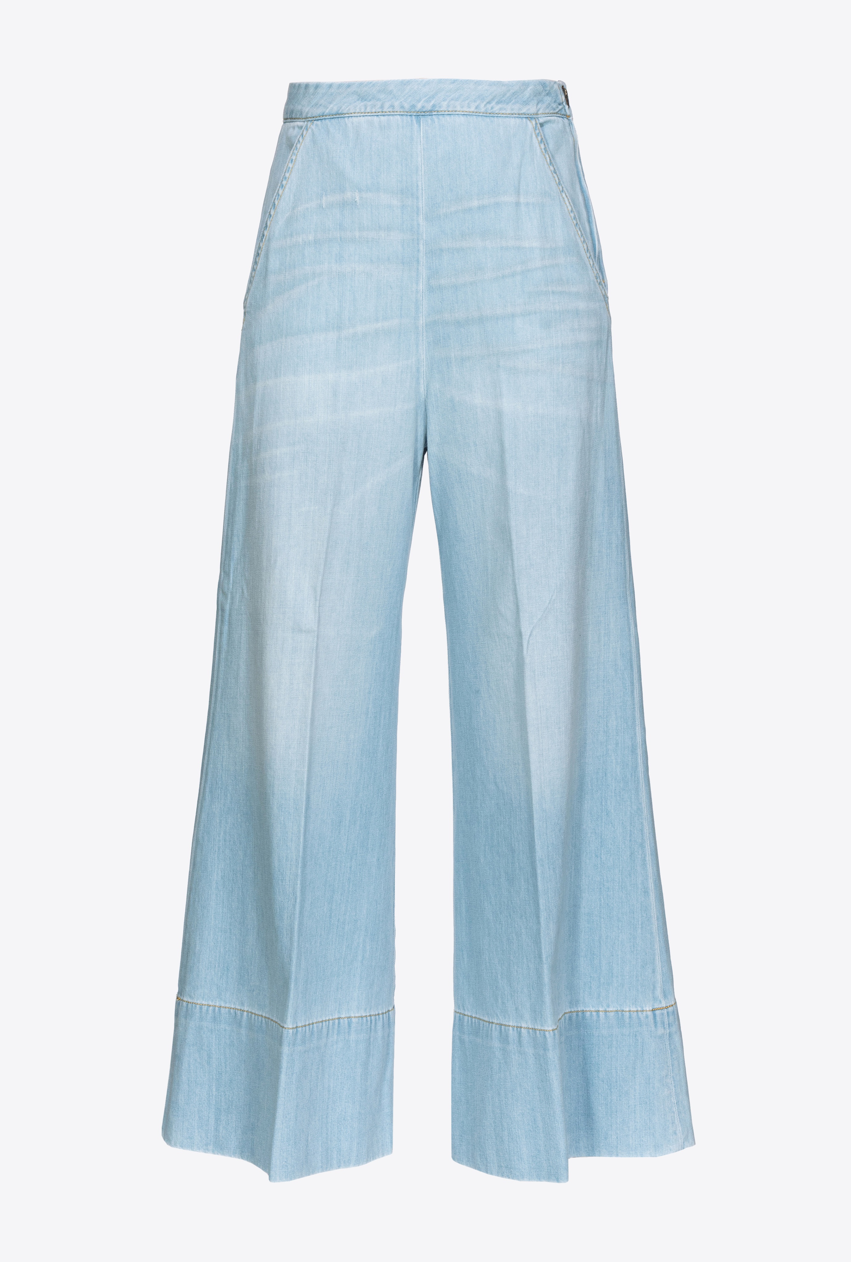 WIDE-LEG BABY BLUE DENIM JEANS - 1