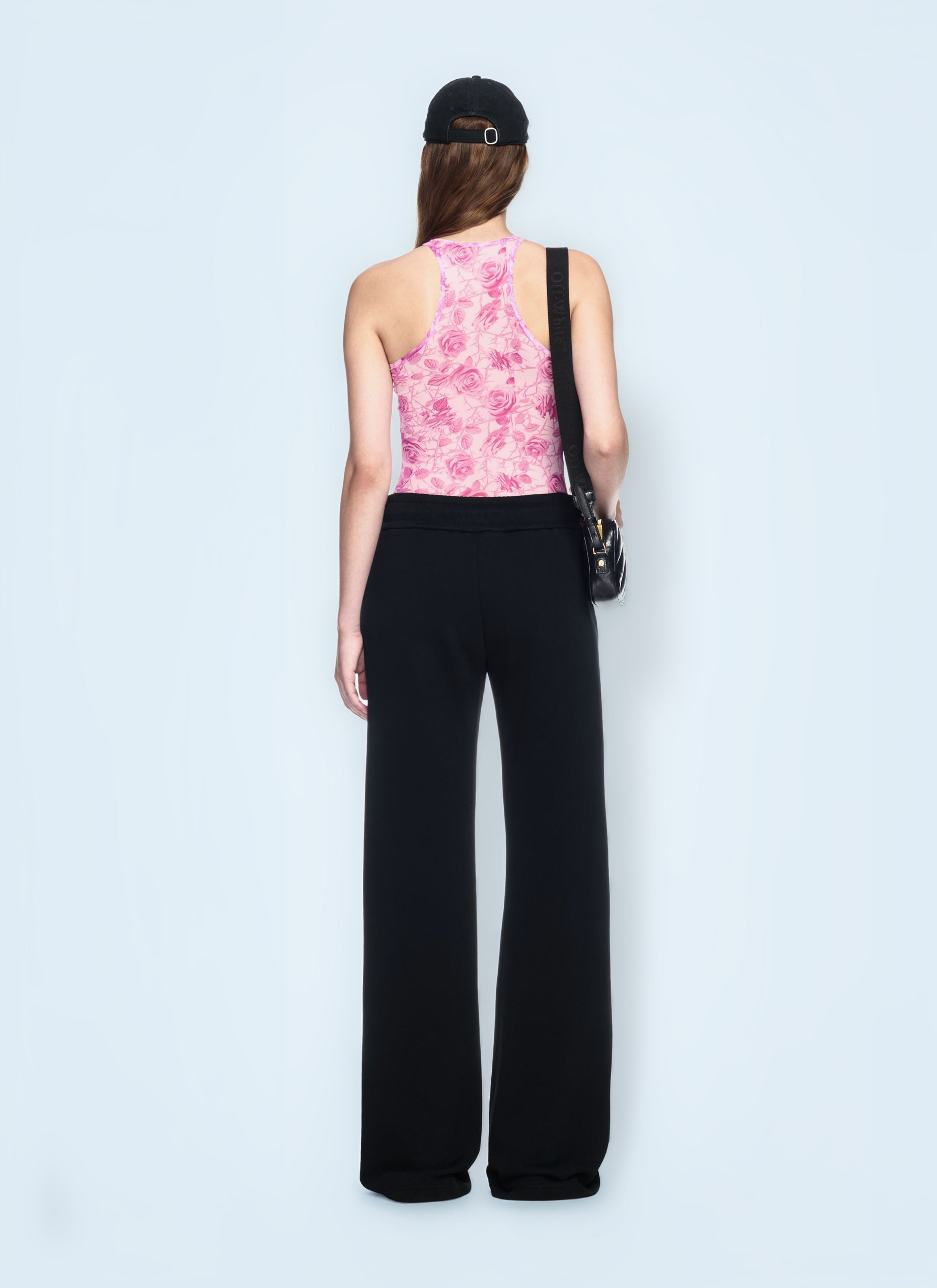 Off Stamp Roses Mesh Tank Top - 3
