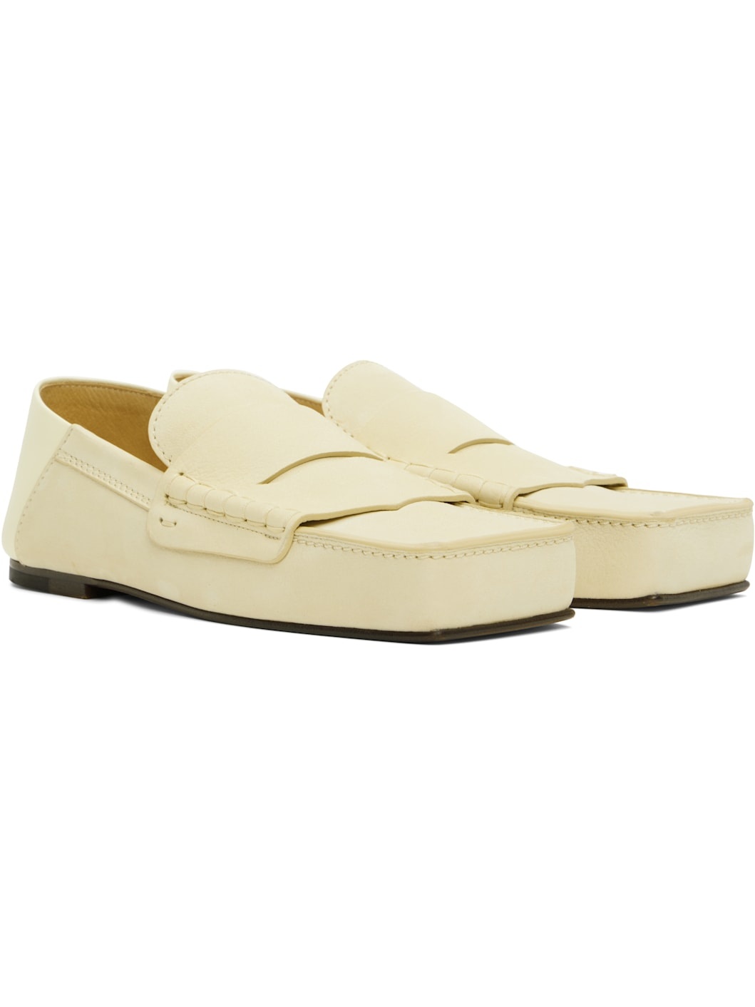 Yellow La Casa 'Les Loafers Carré' Loafers - 4