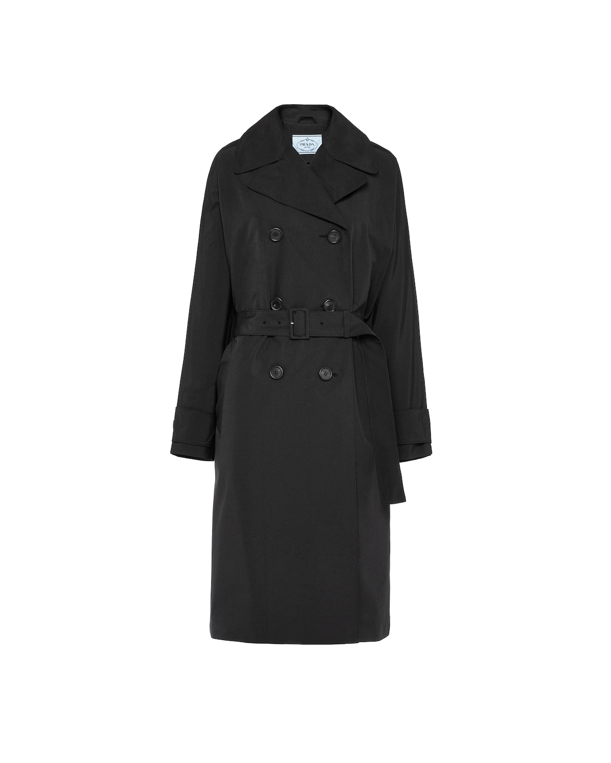 Double-breasted technical poplin raincoat - 1
