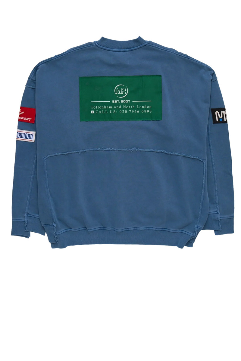 Martine Rose Martine Rose Zip Up Crew Blue outlook