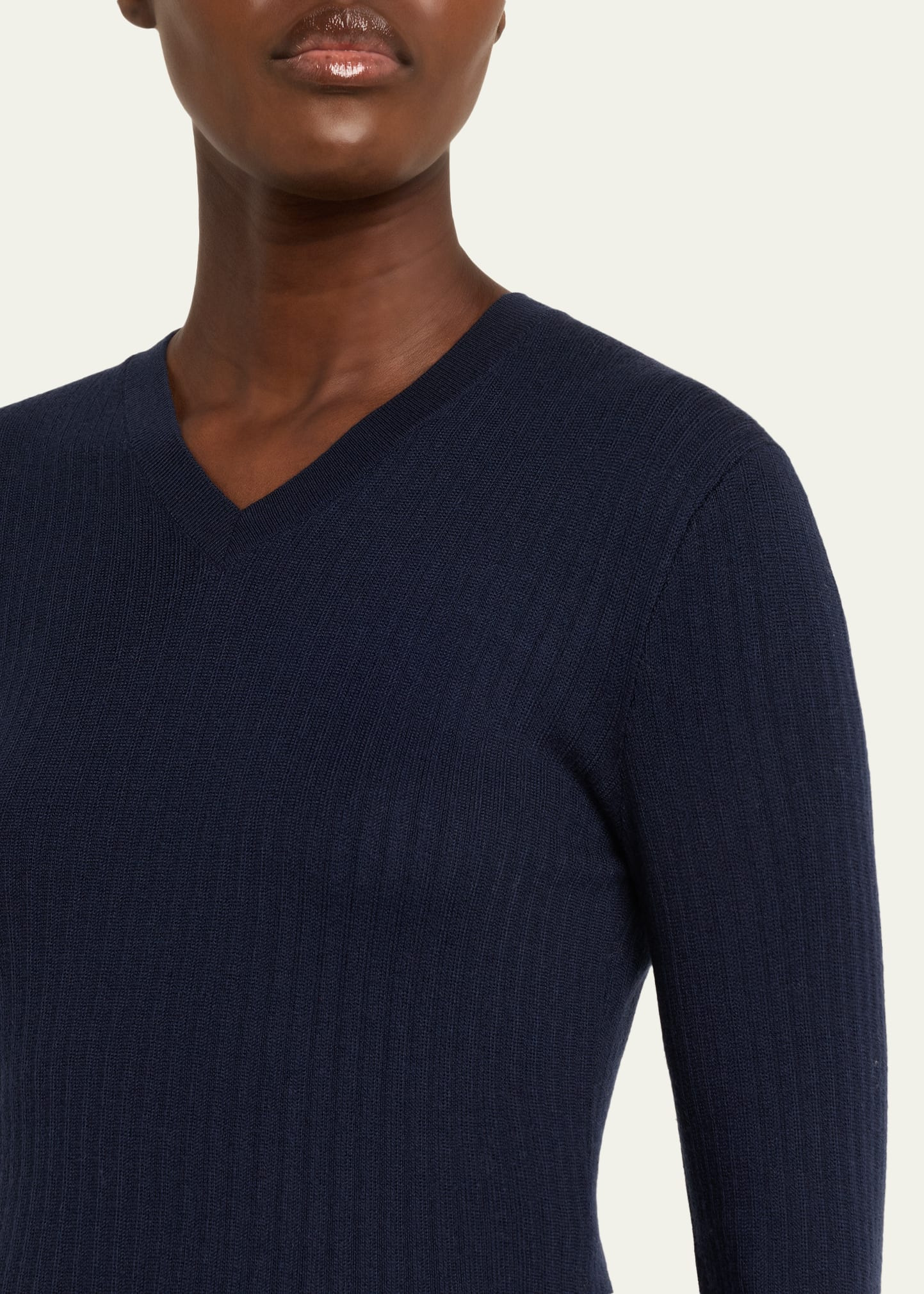 Long-Sleeve Regal Wool Maxi Dress - 5