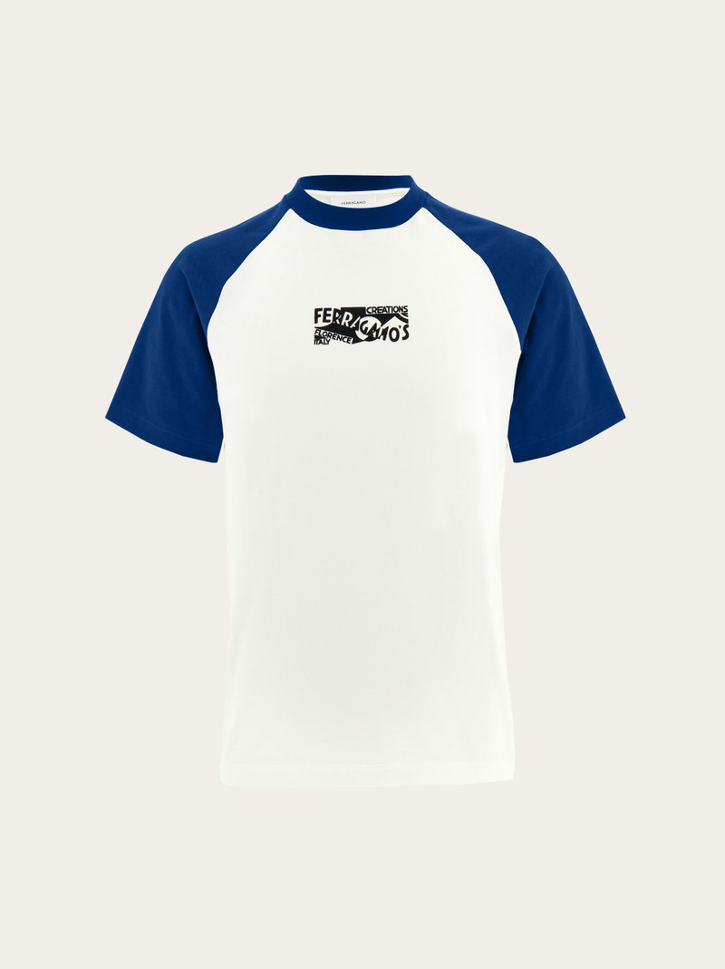 Flocked print t-shirt 1