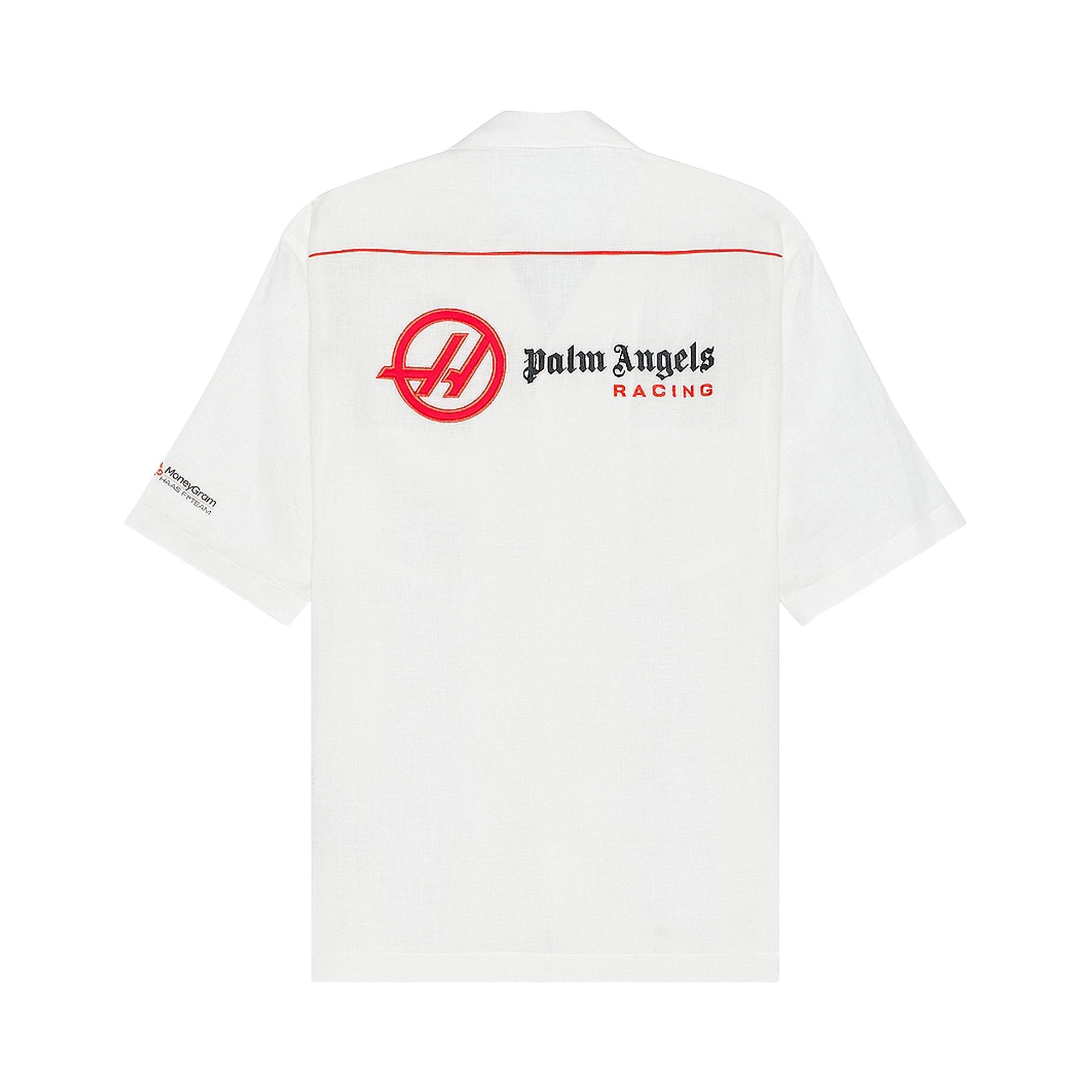 Palm Angels Bowling Shirt 'Off White/Red' - 2