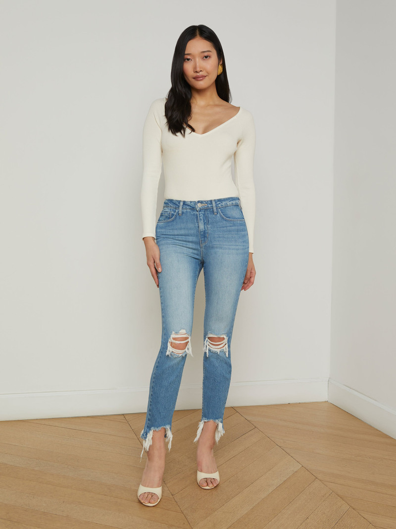 L'AGENCE High Line Distressed Skinny Jean outlook