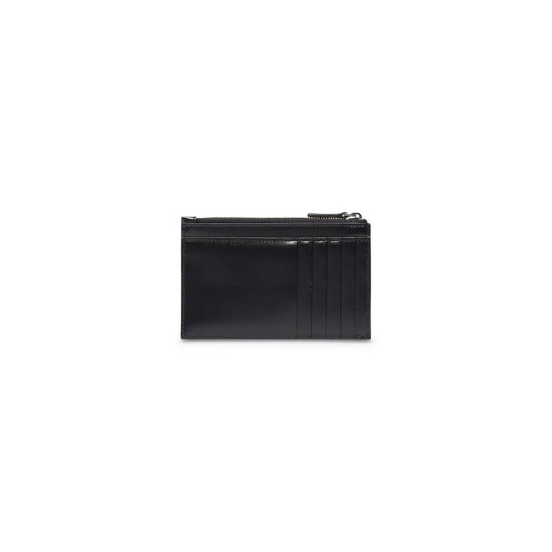 BALENCIAGA Men's Essential Long Coin And Card Holder in Black outlook