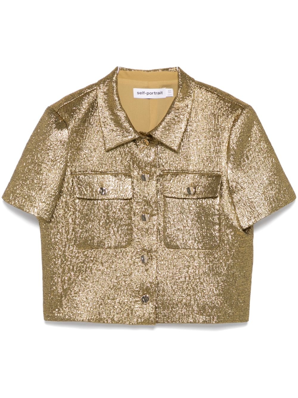 metallic jacquard shirt - 1
