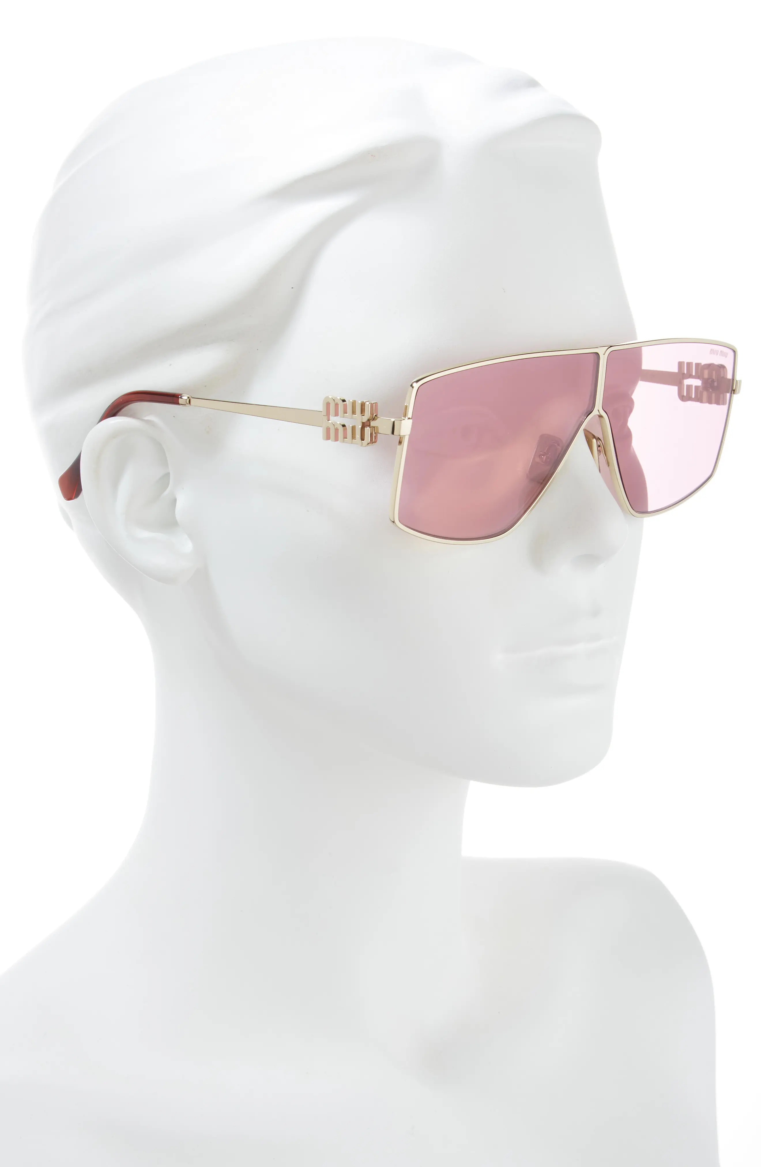 69mm Oversize Shield Sunglasses - 3