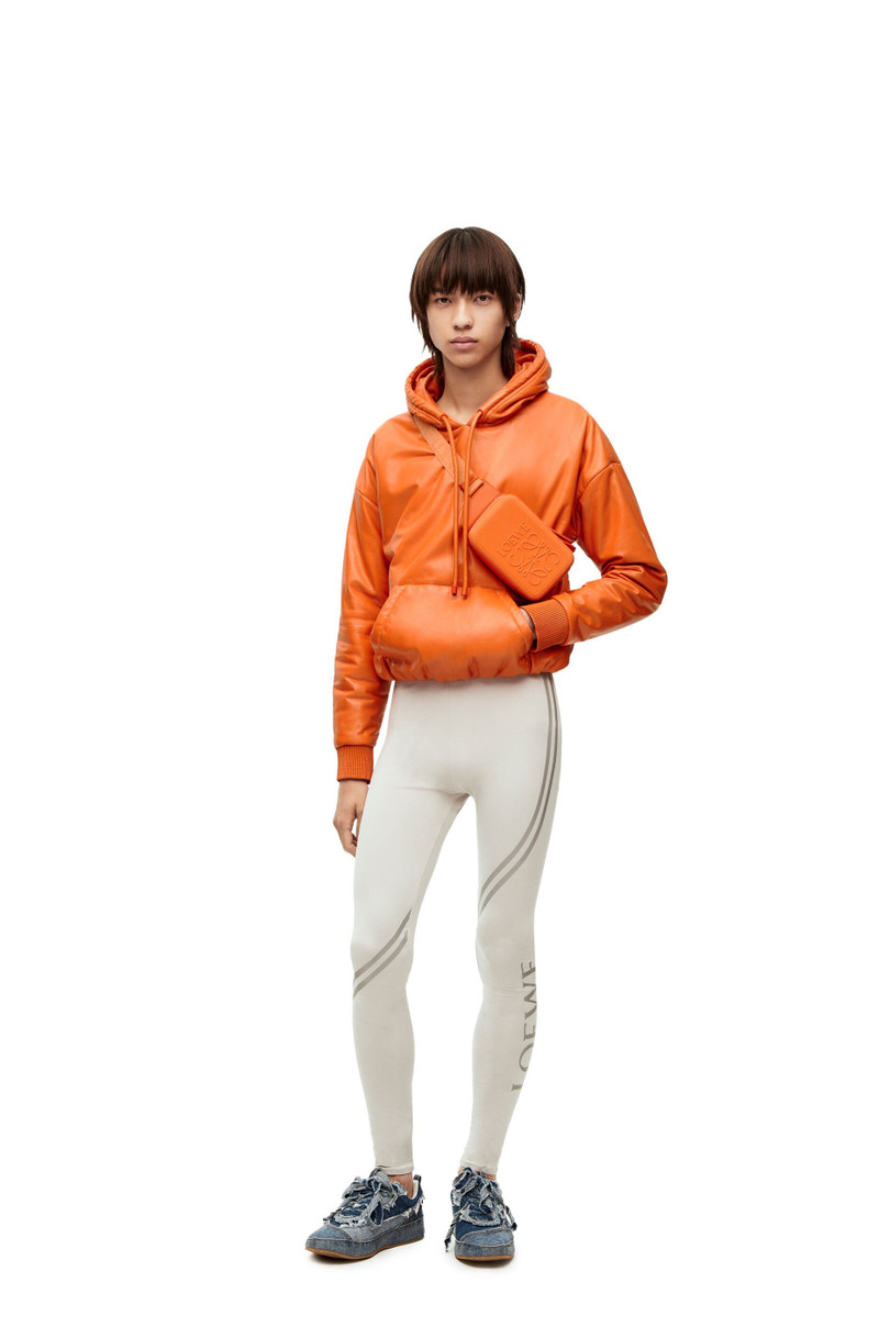 Loewe Puffer hoodie in nappa outlook