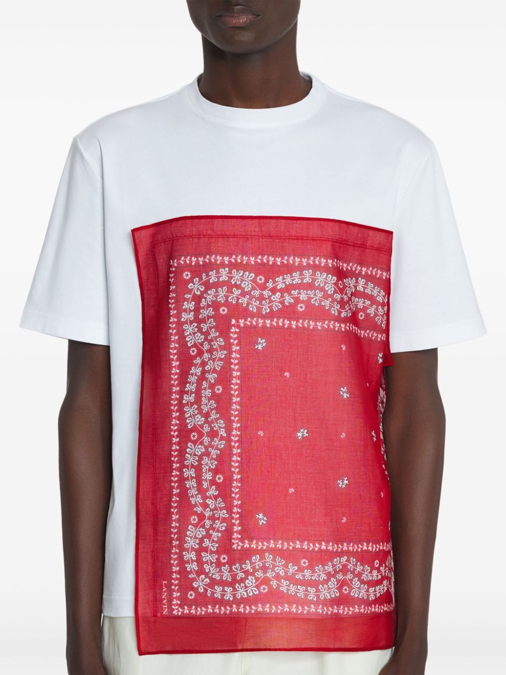 bandana-panel T-shirt - 6
