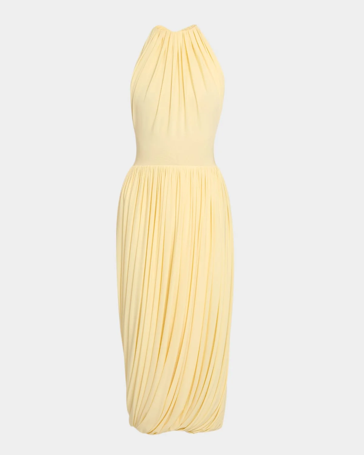 Gathered Jersey Midi Dress - 1