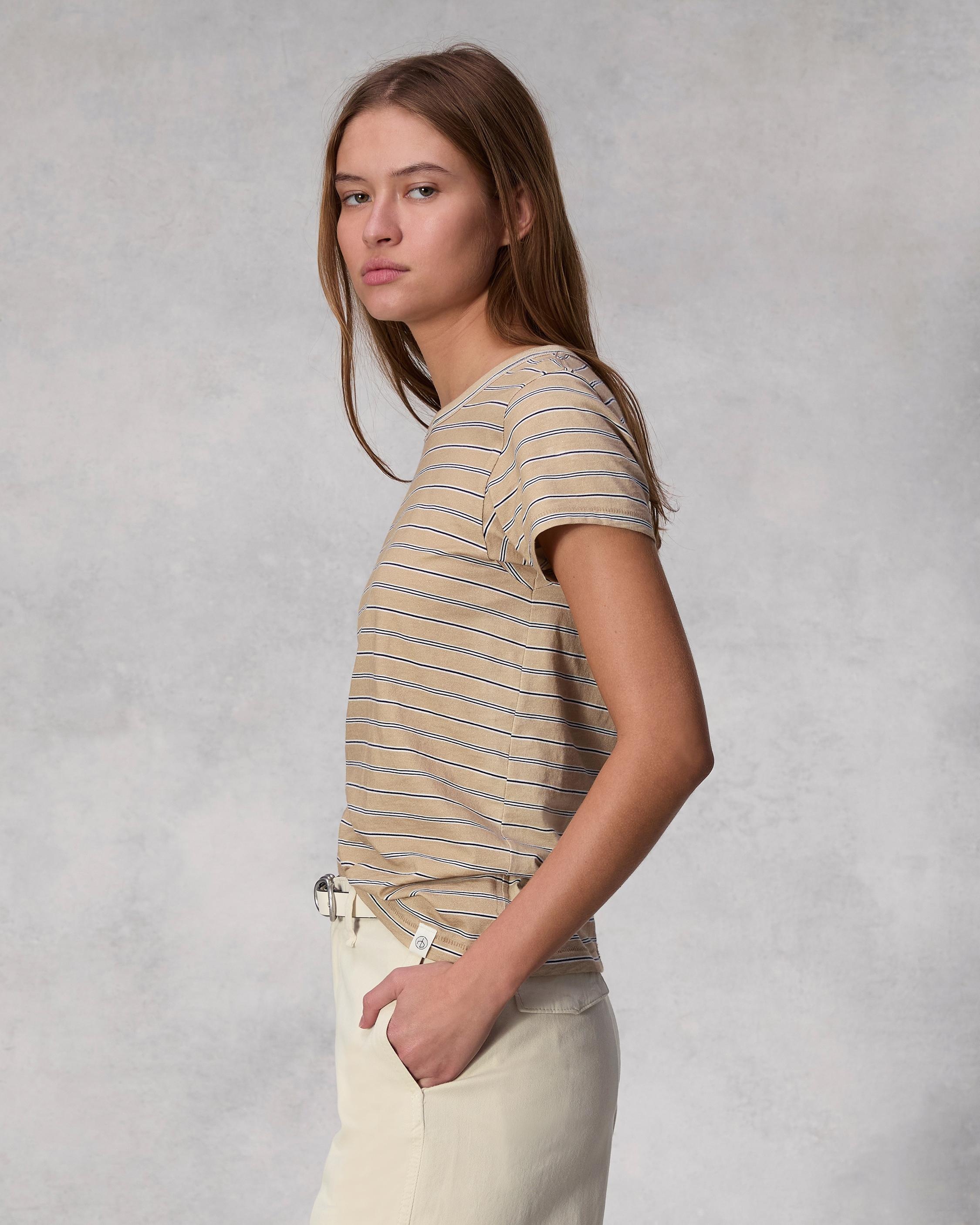The Slub Stripe Tee
Cotton T-Shirt - 4