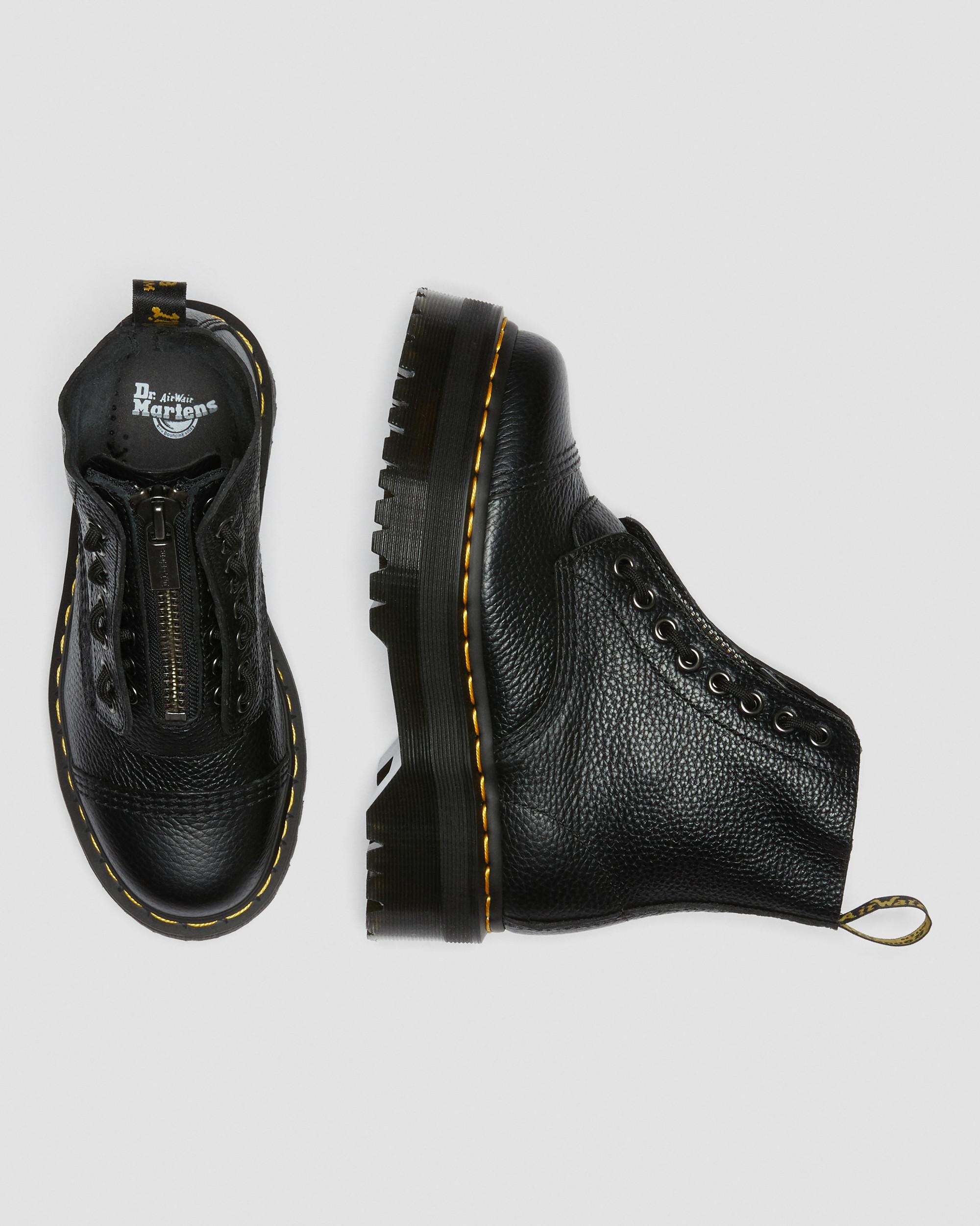 Sinclair Milled Nappa Leather Platform Boots - 11