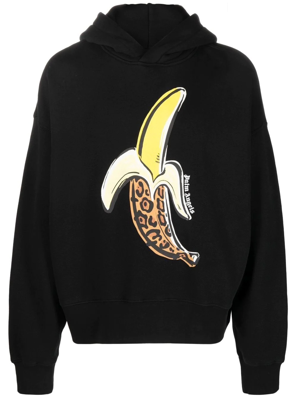 banana-print cotton hoodie - 1