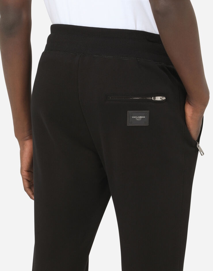 Jersey jogging pants with branded tag - 5