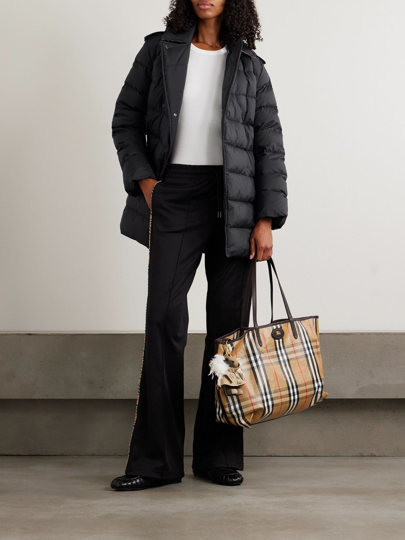 Burberry Belted double-breasted quilted shell down coat Black outlook