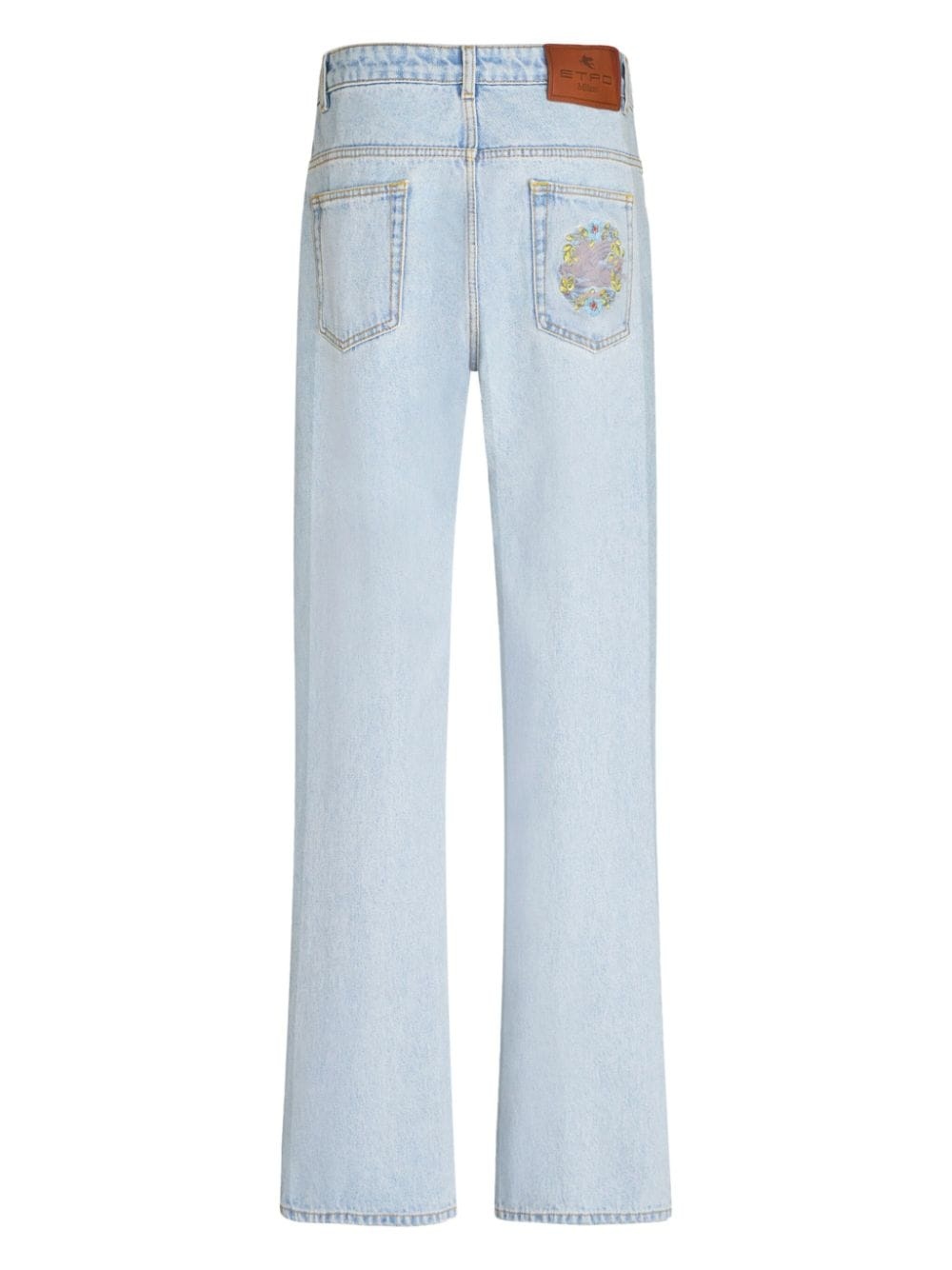 logo-embroidery straight-leg jeans - 6