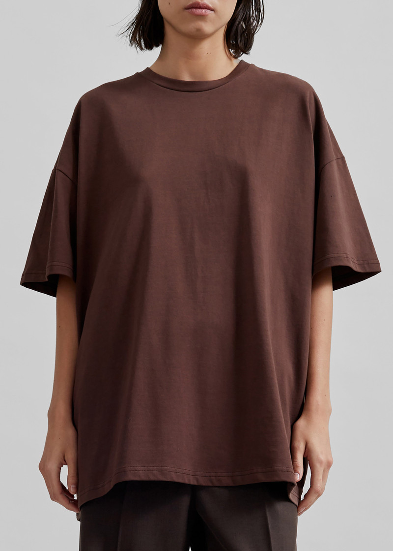 Faro Boxy Tee - Brown 5