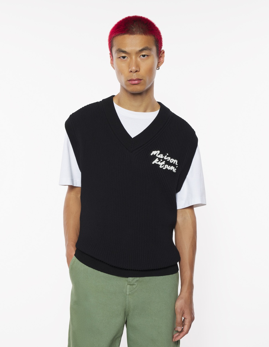 MAISON KITSUNE HANDWRITING RIBBED VEST - 3