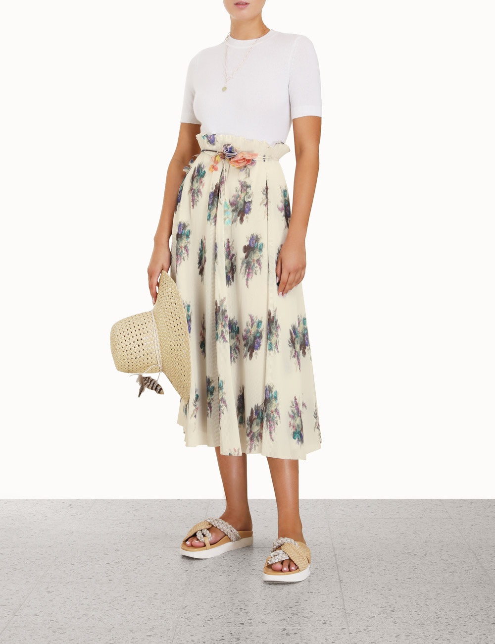 【Zimmermann】PLEATED MIDI SKIRT プリーツ スカート Zimmermann Pleated Midi Skirt | Shopbop