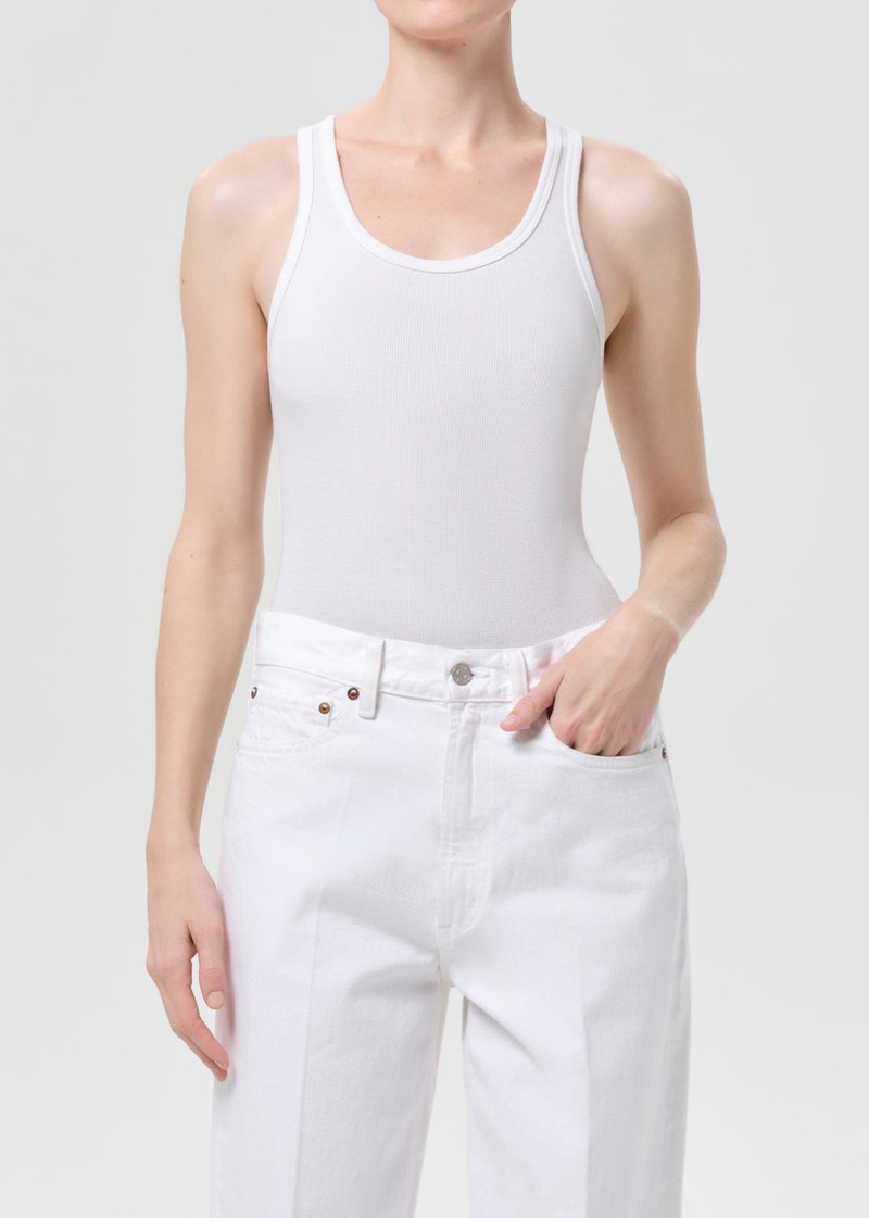 AGOLDE MARIA BODYSUIT IN WHITE outlook
