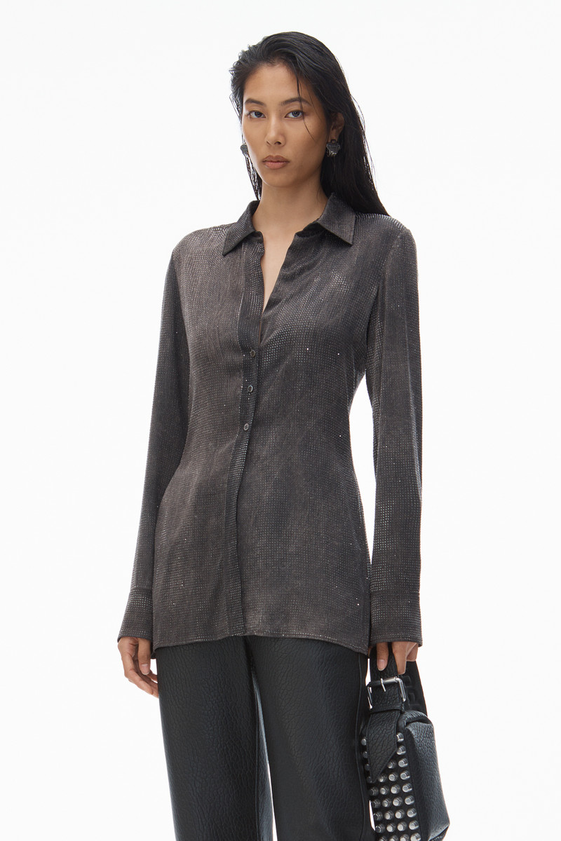 Crystal Hotfix Slim-Fit Shirt 2