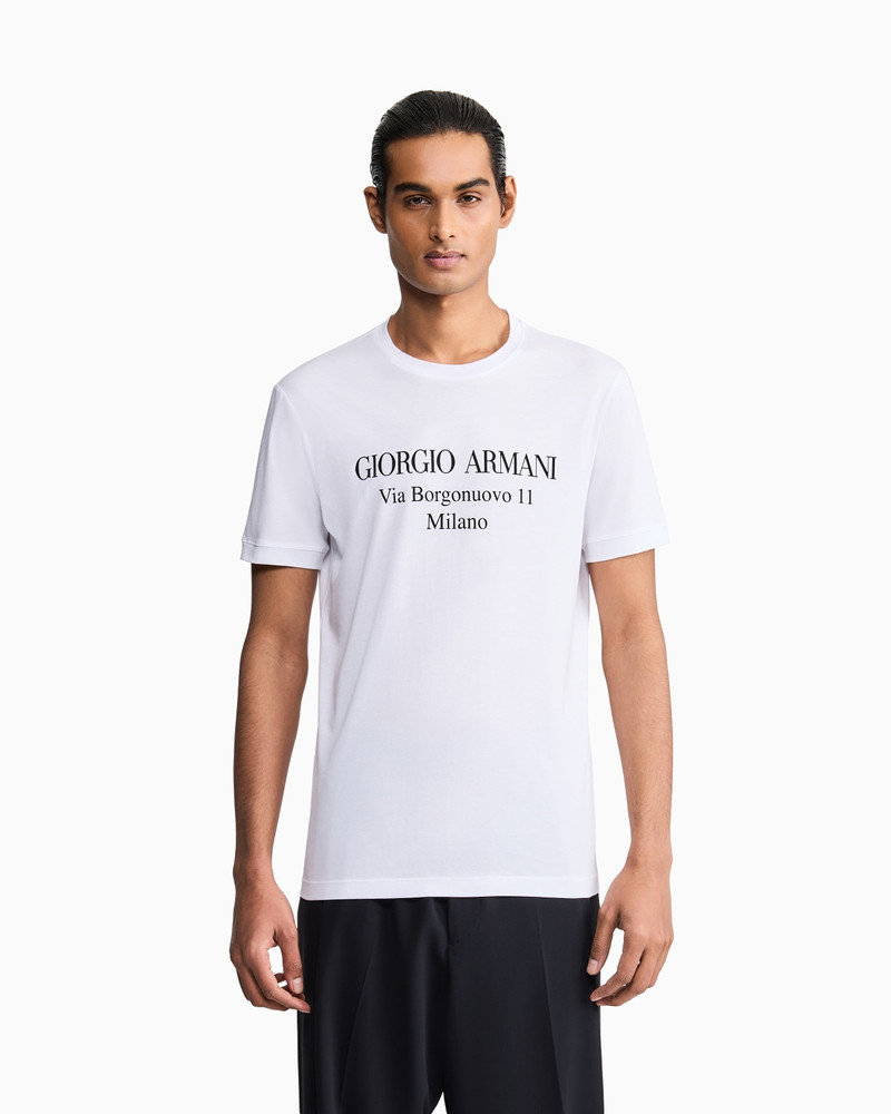 GIORGIO ARMANI Borgonuovo 11 crew-neck T-shirt in Pima cotton jersey outlook
