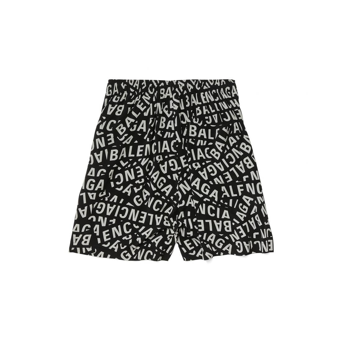 Men's Logo Strips Pyjama Shorts in Black - 6