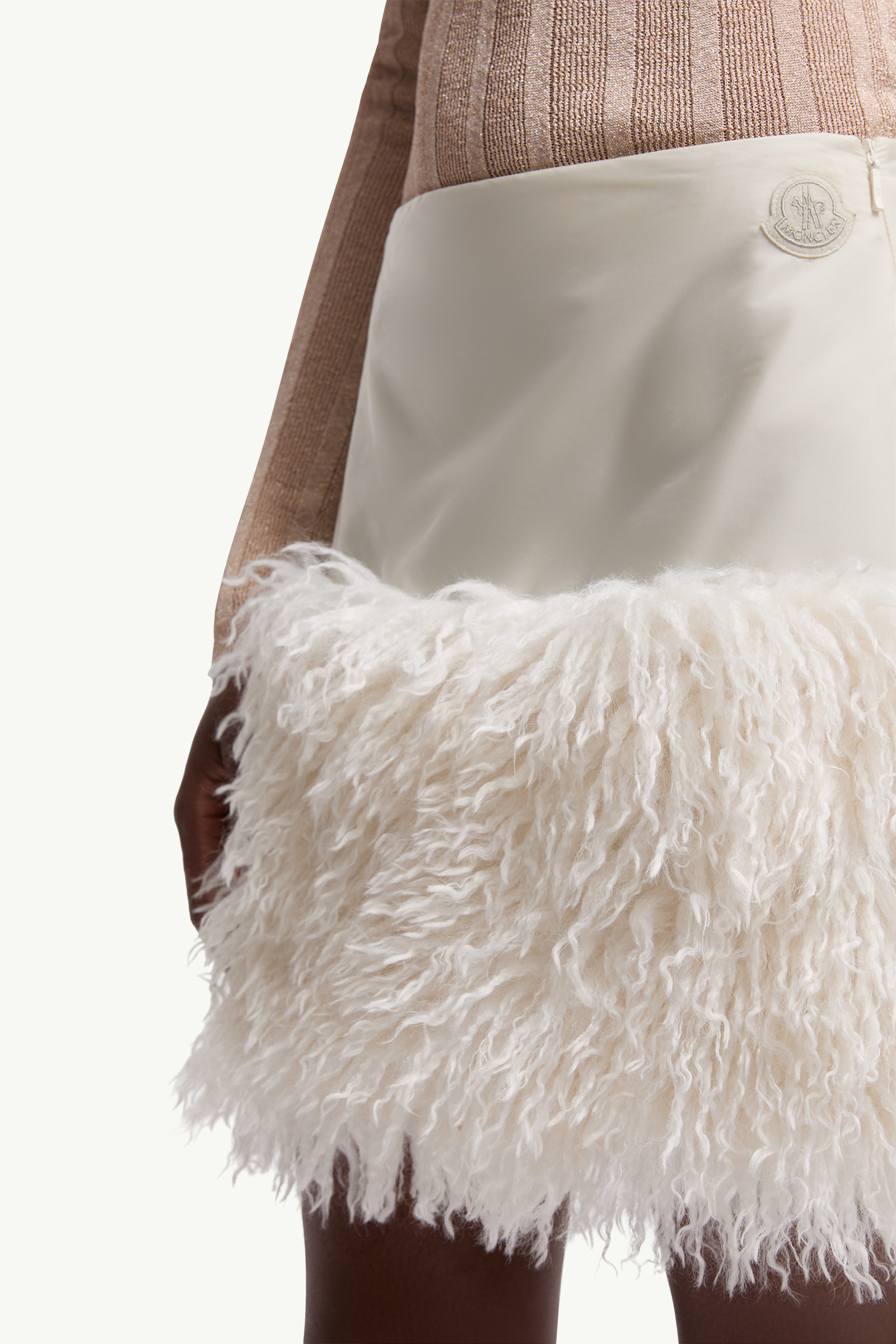Teddy-Trimmed Mini Skirt - 6