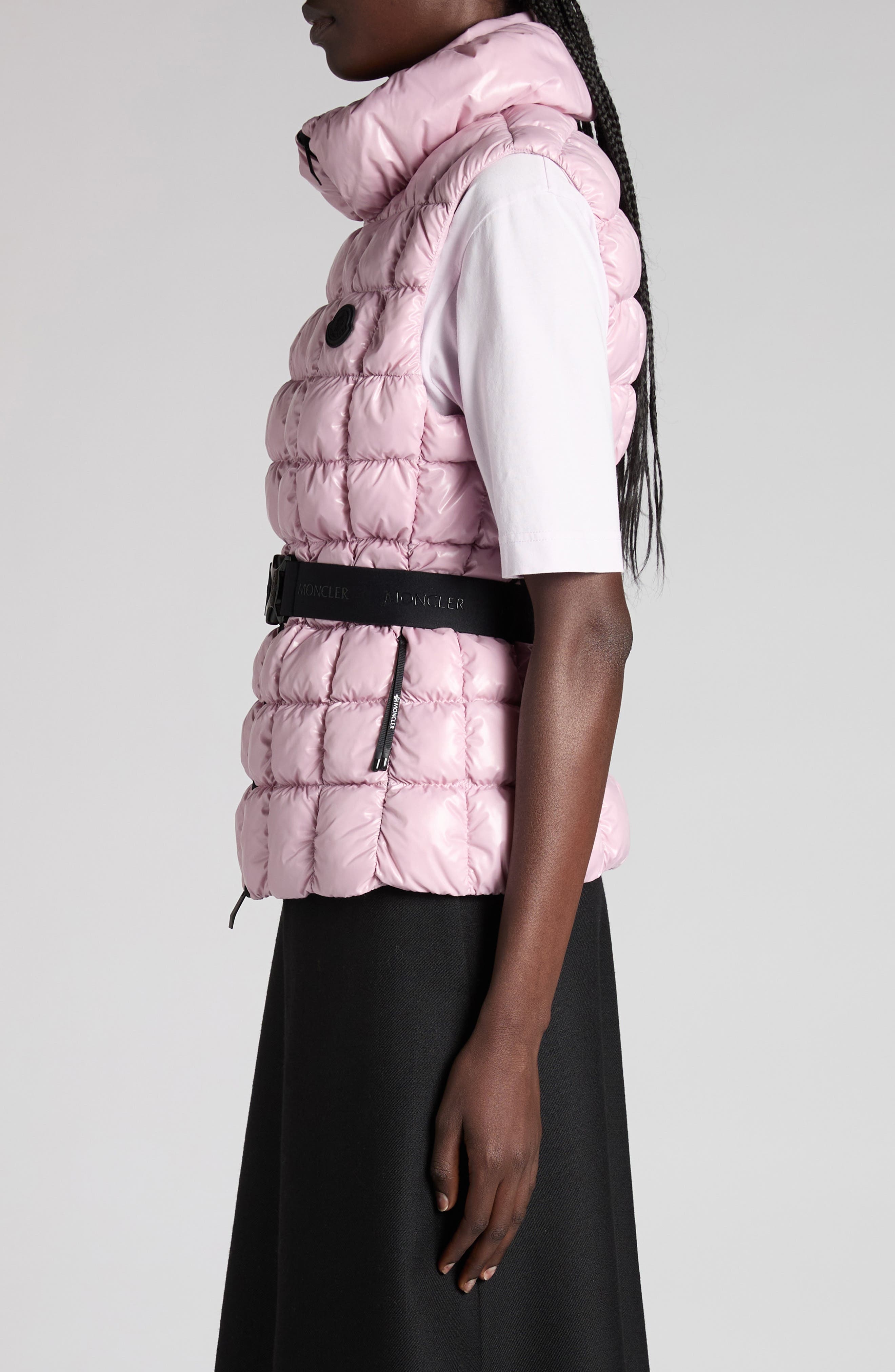 Moncler Emilion Box Quilted Down Vest in Dawn Pink at Nordstrom - 3