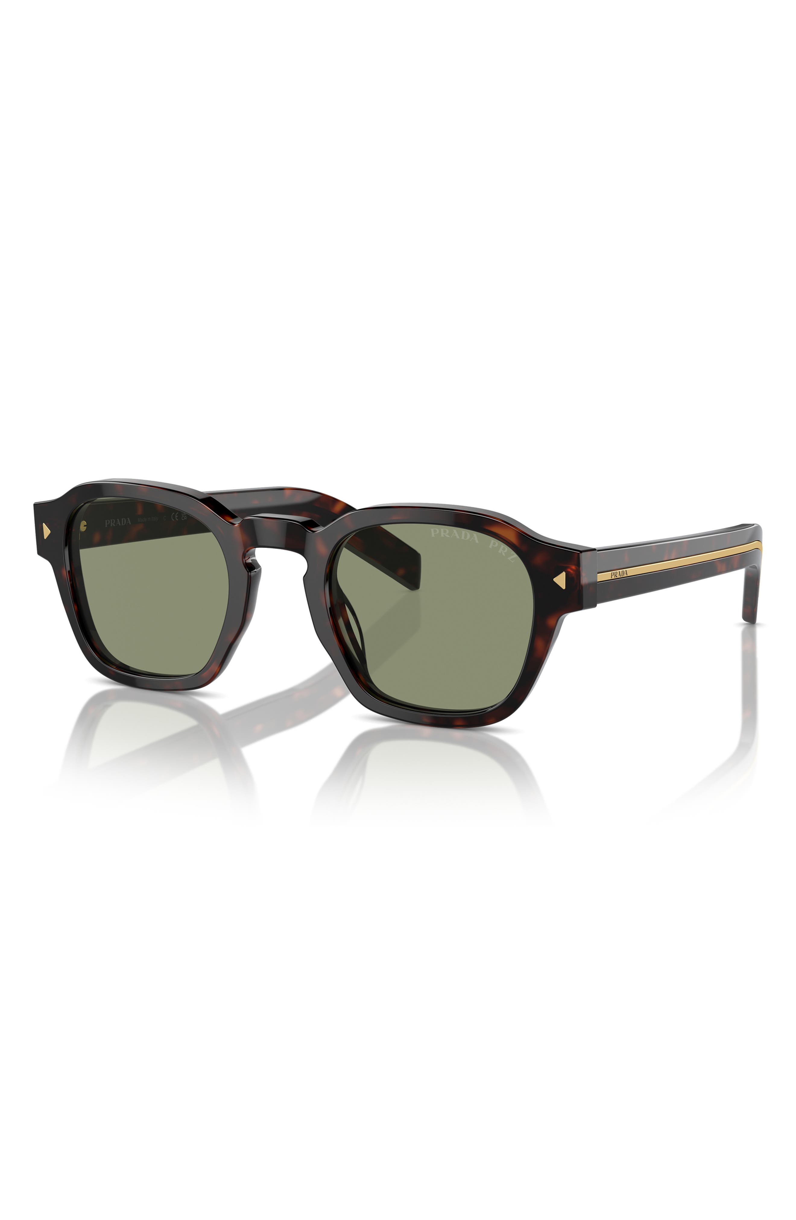 Prada 53mm Polarized Phantos Sunglasses in Green at Nordstrom - 2