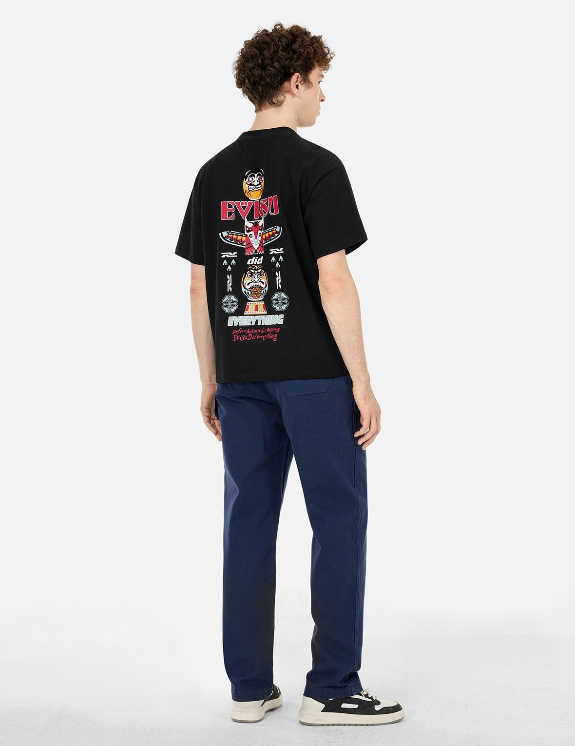 Daruma and Totem Print Relax Fit T-shirt - 4