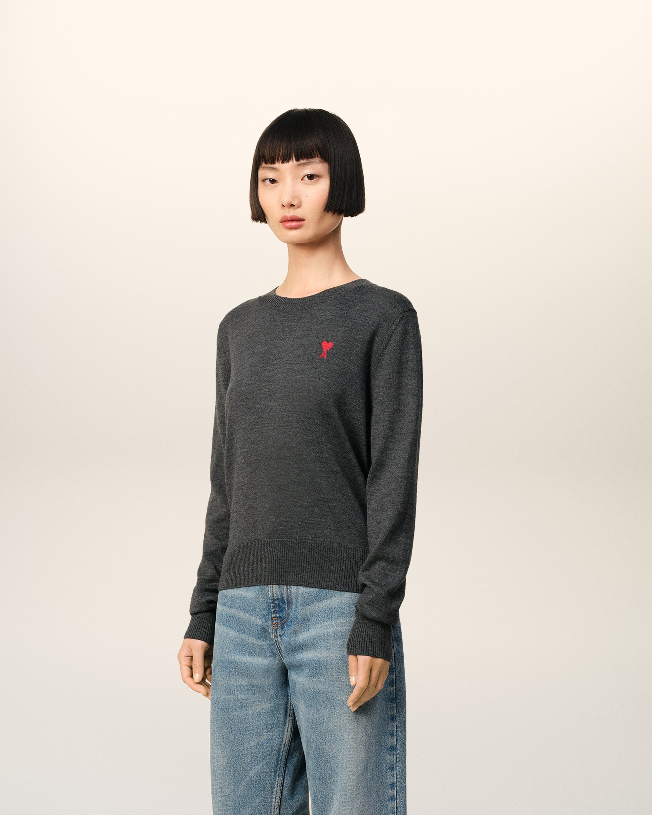 RED AMI DE COEUR CREW NECK SWEATER - 6