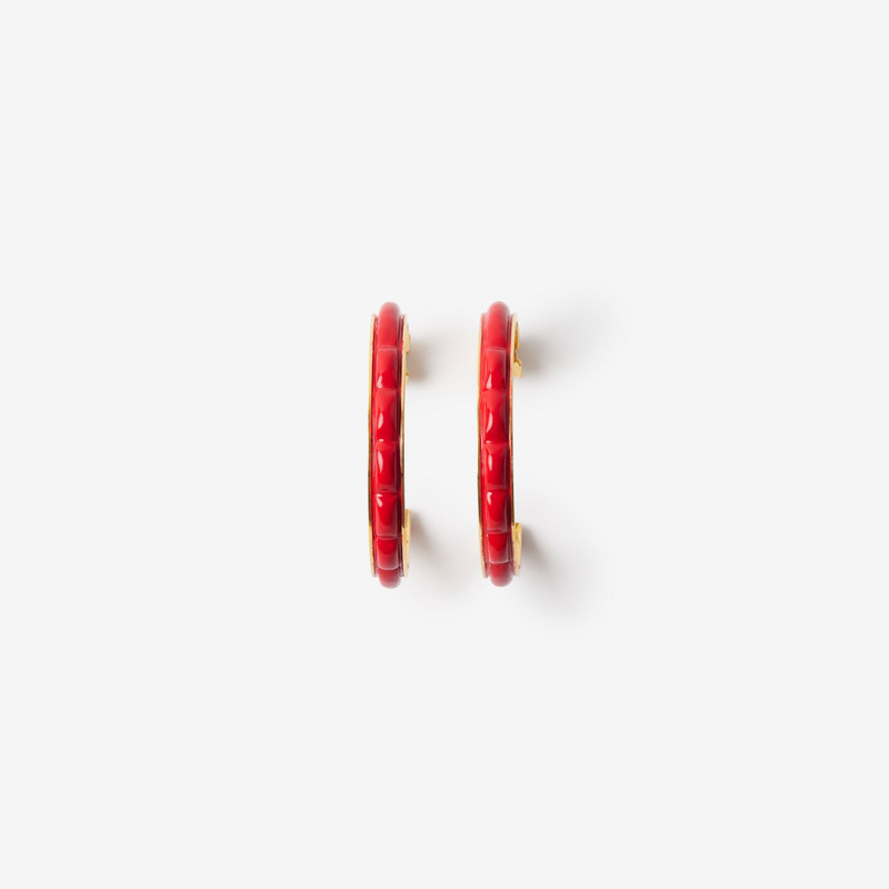 Burberry Enamel and Gold-plated Lola Hoop Earrings outlook