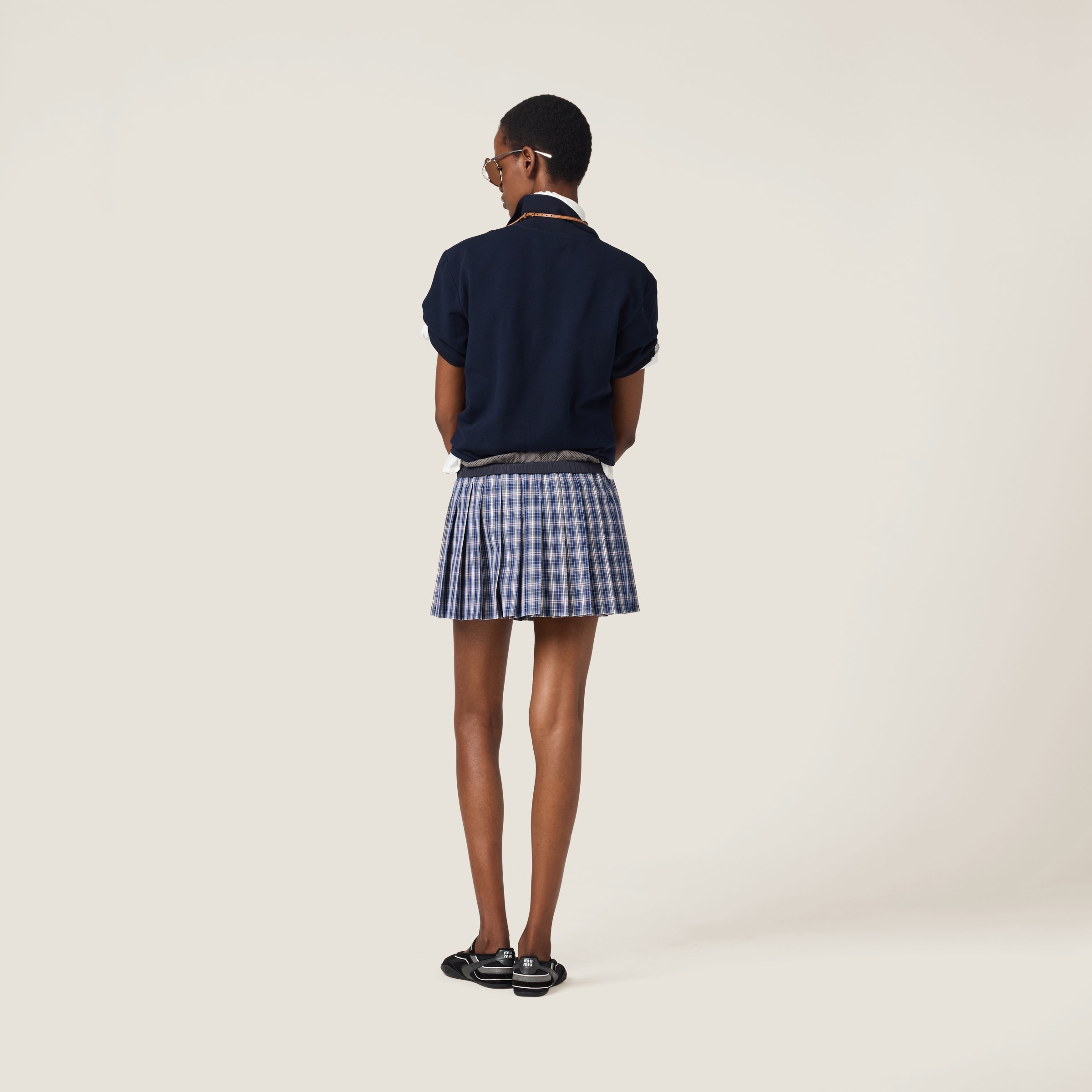 Miu Miu Pleated check miniskirt | REVERSIBLE